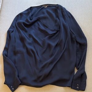 VINCE Elegant Navy Blue silky Blouse size 12